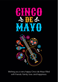 Bright and Colorful Cinco De Mayo Flyer Design