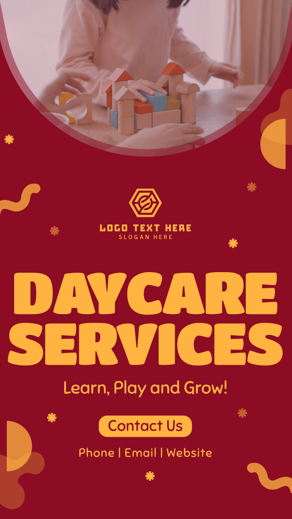 Learn and Grow in Daycare Instagram Story Design