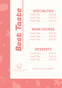 Happy Thanksgiving  Menu Preview