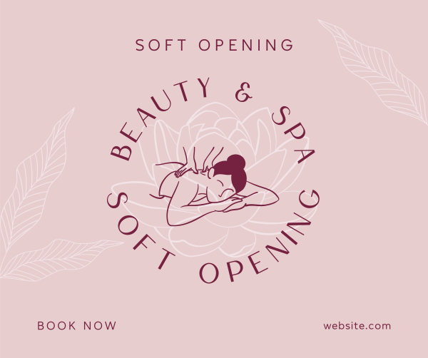 Spa Soft Opening  Facebook Post Design Image Preview