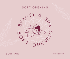 Spa Soft Opening  Facebook post