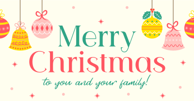 Christmas Family Greetings Facebook ad Image Preview