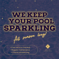 Sparkling Pool Services Instagram Post Design