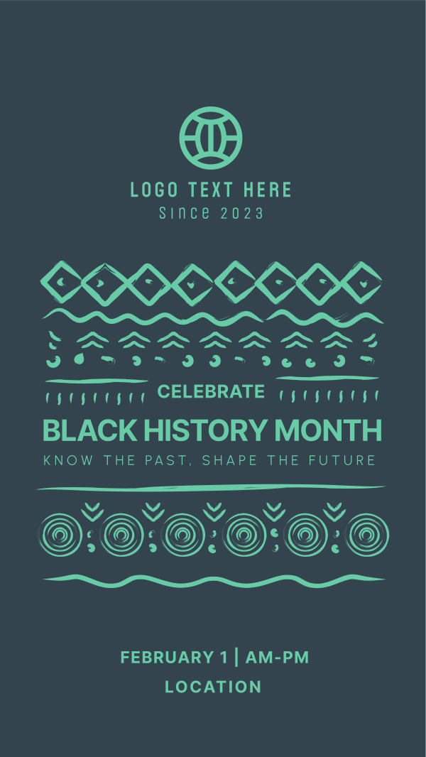 Black History Month Pattern Instagram Story Design Image Preview