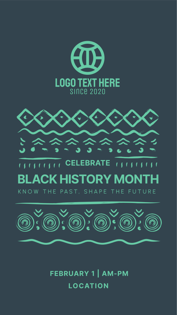 Black History Month Pattern Instagram Story Design