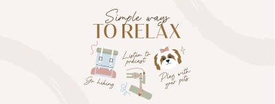 Cute Relaxation Tips Facebook cover Image Preview