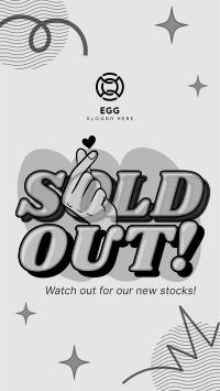 Minimal Funky Sold Out Facebook Story Design