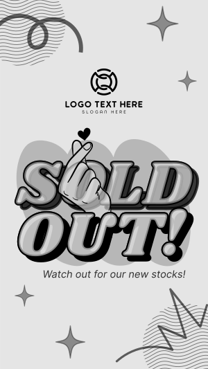 Minimal Funky Sold Out Facebook story Image Preview
