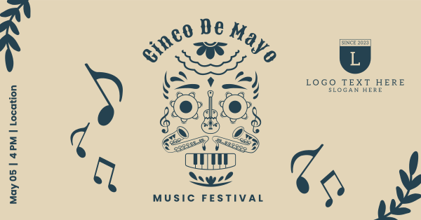 Cinco De Mayo Music Fest Facebook Ad Design Image Preview