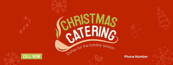 Christmas Catering Facebook Cover Design Image Preview