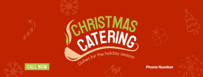 Christmas Catering Facebook cover Image Preview