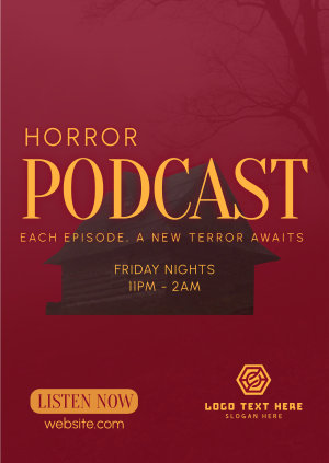Horror Podcast Poster Image Preview