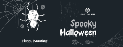 Halloween Spider Greeting Facebook Cover Image Preview