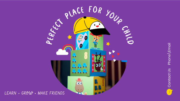 Toy Blocks Facebook Event Cover Design Image Preview
