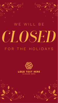 Closed for Christmas Instagram story Image Preview