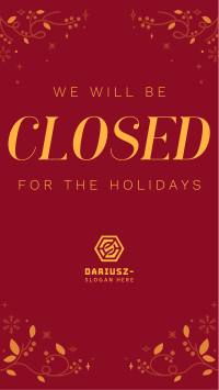 Closed for Christmas Instagram Story Design