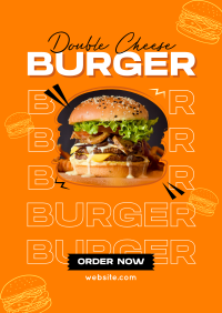 Cheese Burger Restaurant Poster Design
