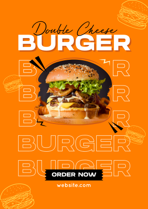 Cheese Burger Restaurant Poster Image Preview