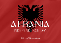 Albanian Independence Postcard Design