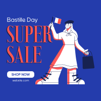 Super Bastille Day Sale Linkedin Post Design