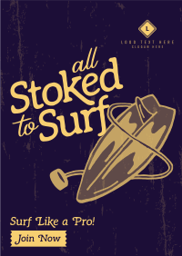 Stoked to Surf Poster Design