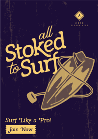 Stoked to Surf Poster Design