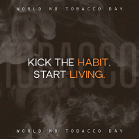 No Tobacco Day Typography Linkedin Post Image Preview