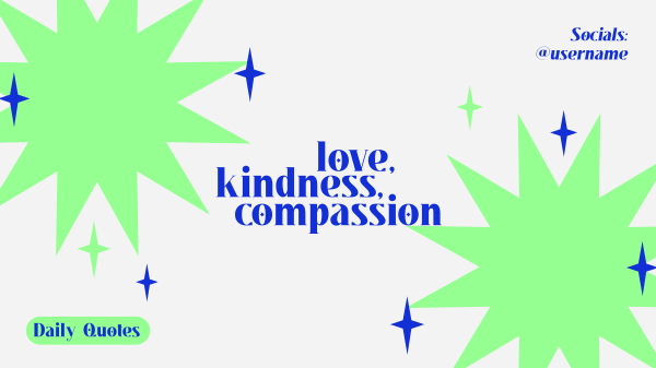 Love Kindness Compassion YouTube Banner Design Image Preview