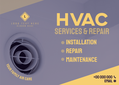 HVAC Services and Repair Postcard Image Preview