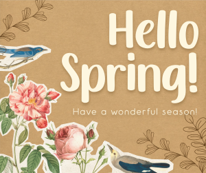 Scrapbook Hello Spring Facebook post Image Preview