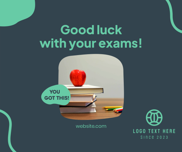 Good Luck With Your Exam Facebook Post Design Image Preview