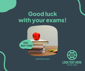 Good Luck With Your Exam Facebook post