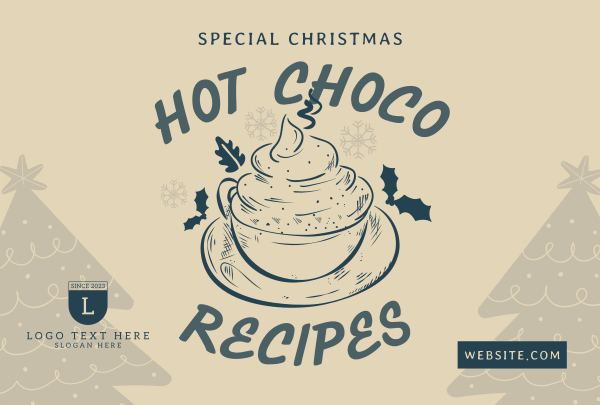 Christmas Hot Choco Pinterest Cover Design Image Preview