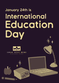 Cute Education Day Poster Design