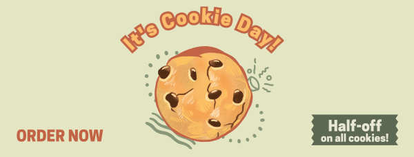 Cookie Day Illustration Facebook Cover Design Image Preview