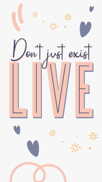 Live Your Life Facebook Story Design