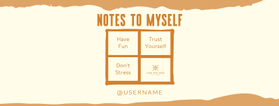 Note to Self List Facebook cover Image Preview