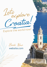 Beautiful Places In Croatia Poster Design