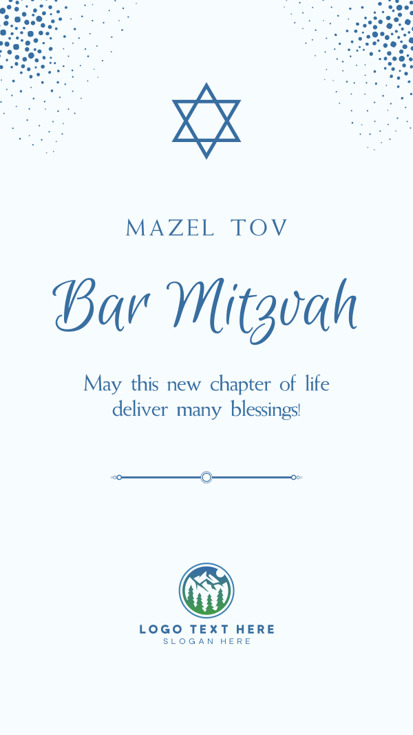 Starry Bar Mitzvah Instagram Story Design Image Preview