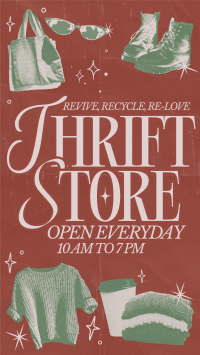 Retro Thrift Shop Facebook Story Design