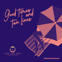 Summer Tan Lines Instagram Post Design