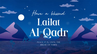 Blessed Lailat al-Qadr Facebook event cover Image Preview