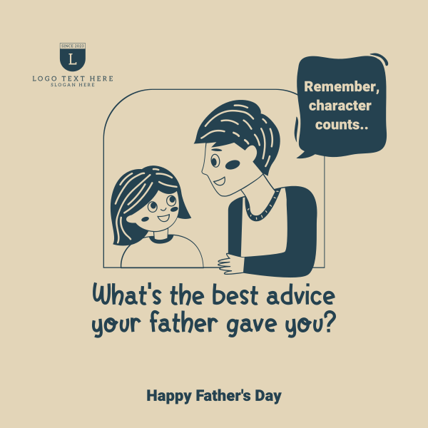 Best Dad Advice Instagram Post Design Image Preview