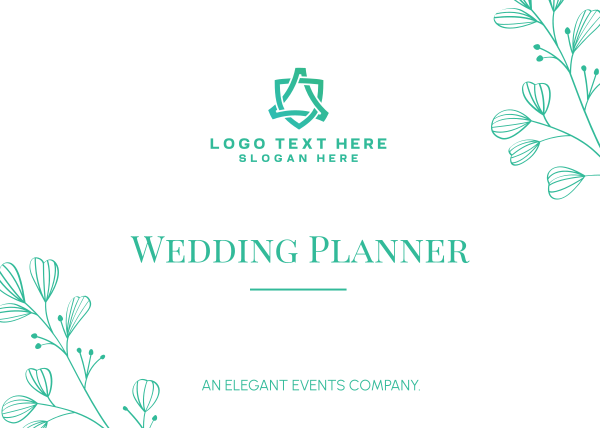 Wedding Planner Postcard Design Image Preview