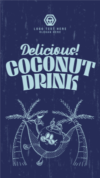 Coconut Drink Mascot Facebook story Image Preview