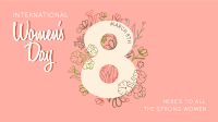 Women's Day Flowers Facebook Event Cover Design