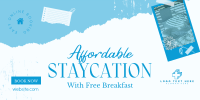  Affordable Staycation  Twitter Post Design