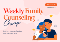 Weekly Family Counseling Postcard Image Preview