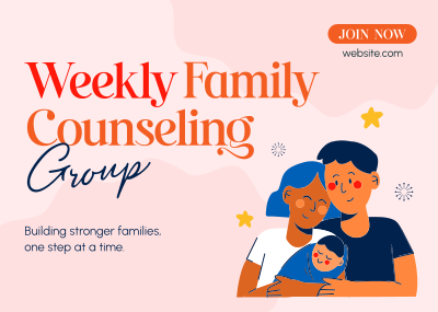 Weekly Family Counseling Postcard Image Preview