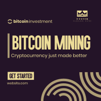 Start Bitcoin Mining Linkedin Post Design